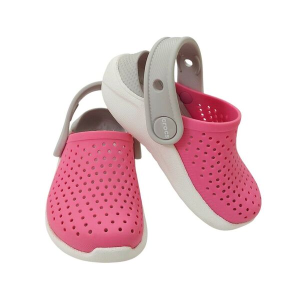 CROCS Other - Crocs Literide Clogs Sandals Little Kids 6 Pink White